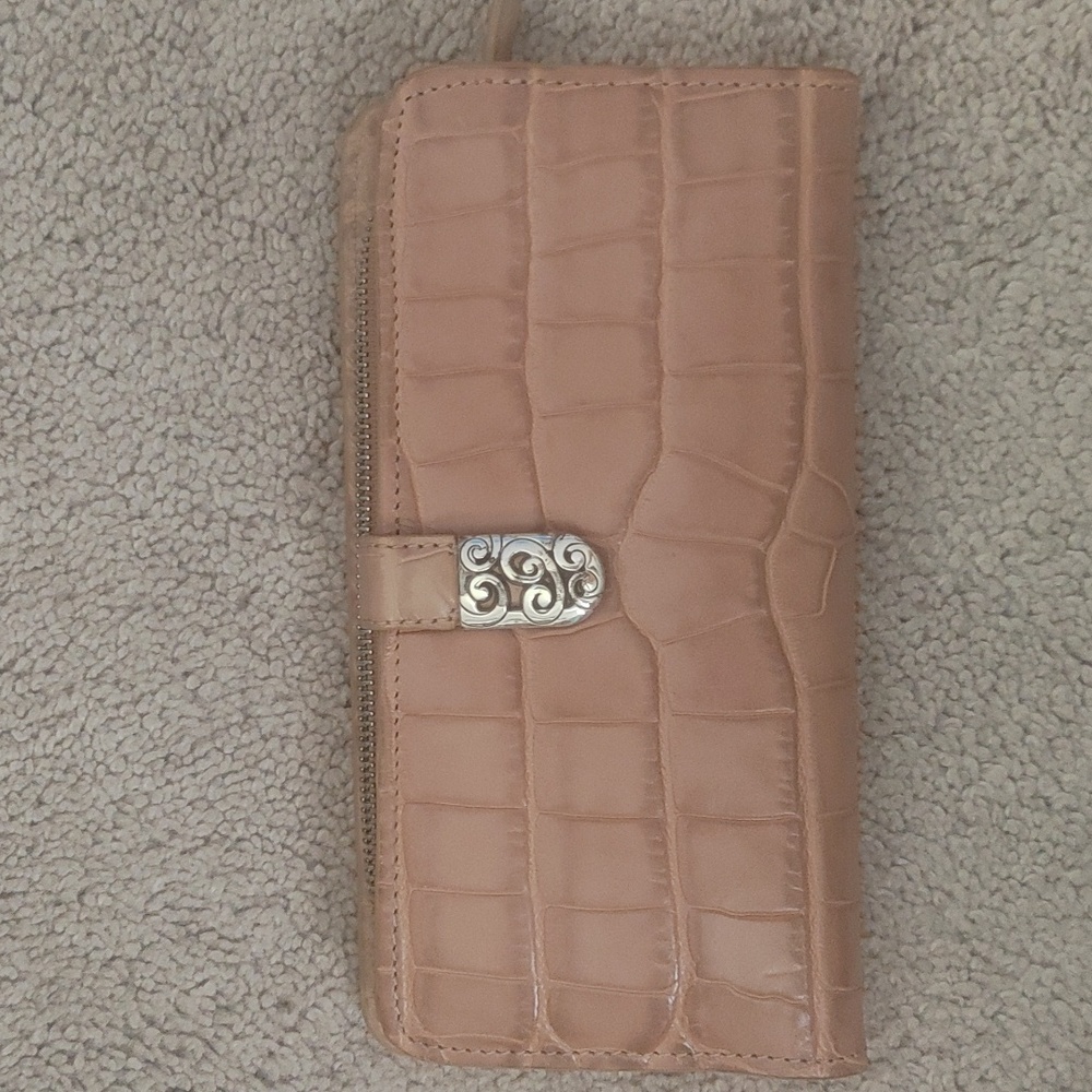 Brighton zip around wallet leather